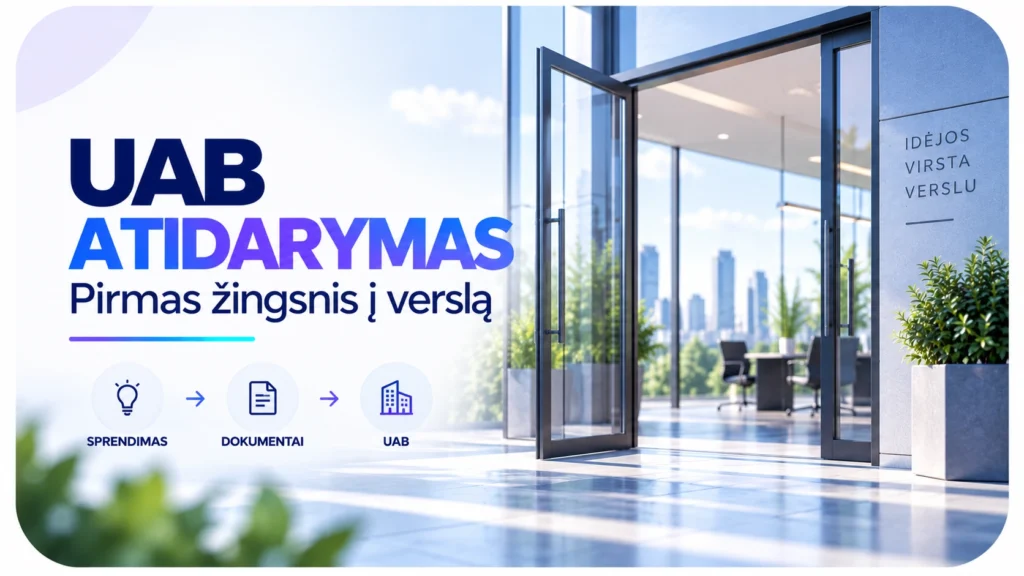 AB atidarymas – pirmas žingsnis į verslą