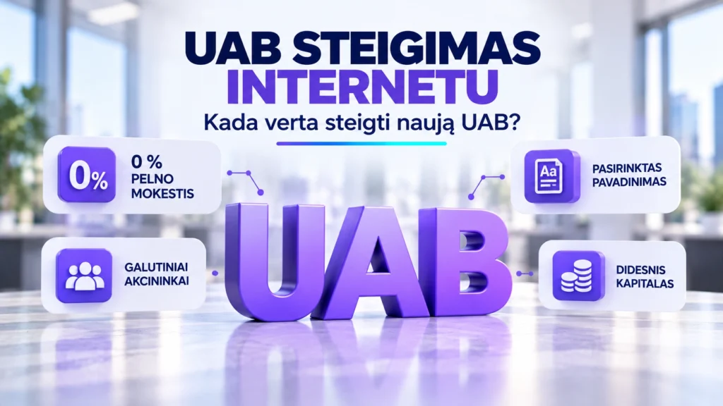 UAB steigimas internetu – kada verta steigti naują UAB