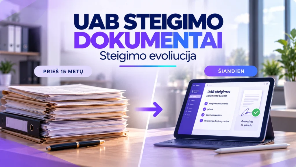 UAB steigimo dokumentai – steigimo proceso evoliucija