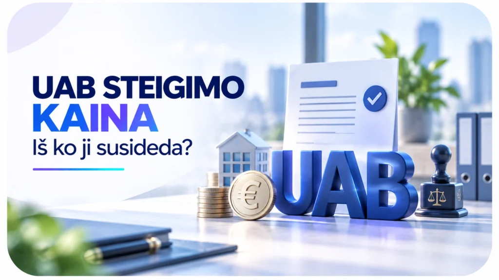 UAB steigimo kaina – iš ko ji susideda